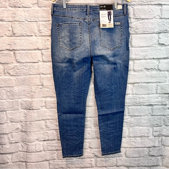NWT Seven7 Size 16 Mid Rise Skinny Starling  Pearl Jeans Fashion Novelty Denim - Picture 4 of 10